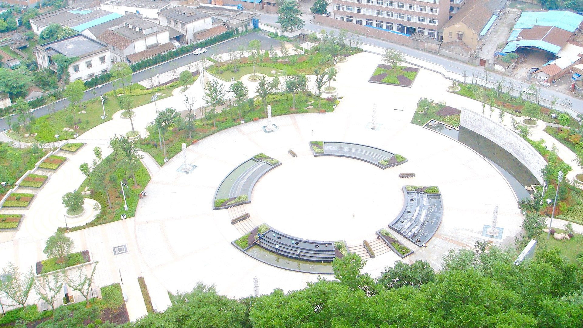 余杭镇塔山公园文化广场景观工程